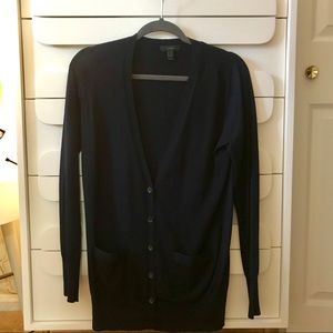J. Crew Navy Merino Wool Light Sweater Size S